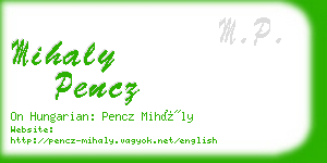 mihaly pencz business card